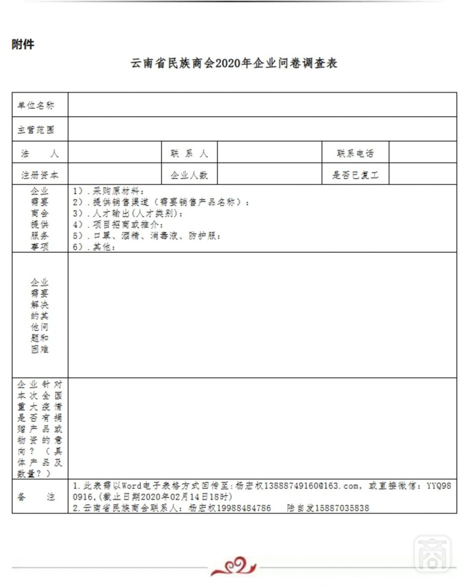 关于填报云南省民族商会2020年企业问卷调查表的通知2.jpg
