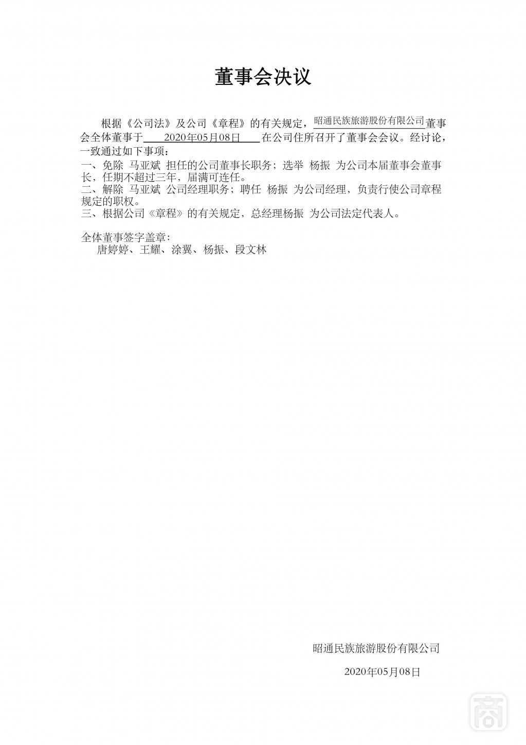 2020.05.07昭通民族旅游股份有限公司(5)〔董事会决议〕_00.jpg