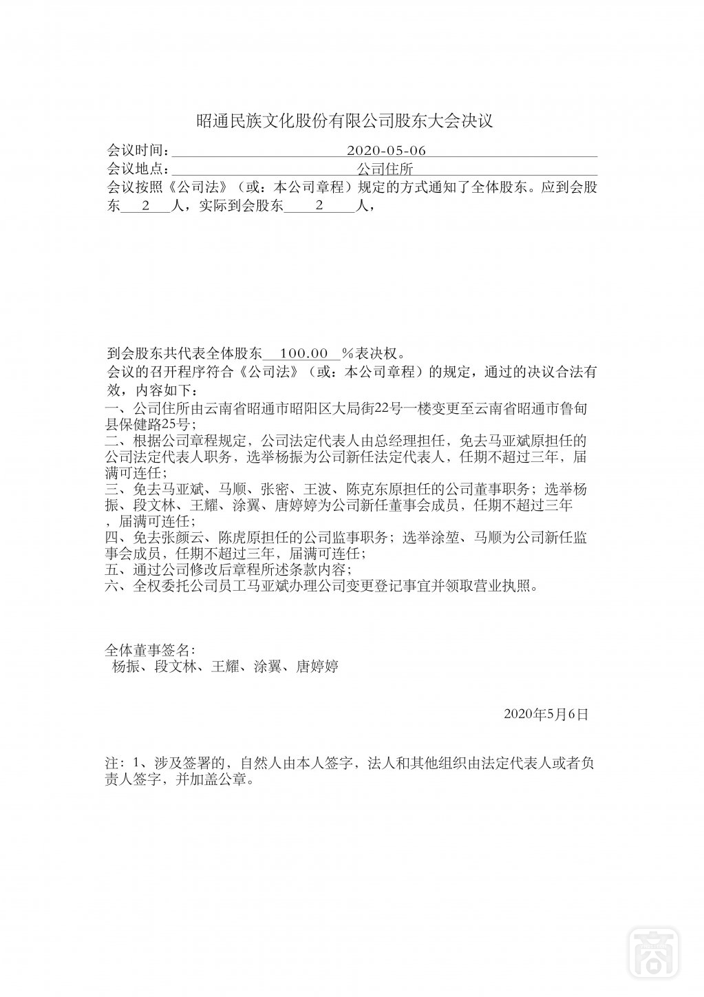 2020.05.07昭通民族文化股份有限公司(2)〔股东决议〕_00.jpg